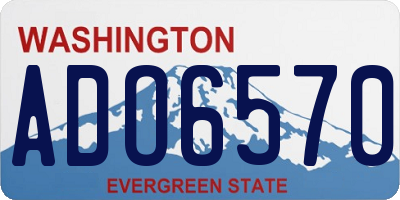 WA license plate ADO6570