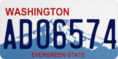 WA license plate ADO6574
