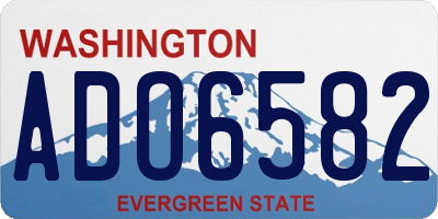WA license plate ADO6582
