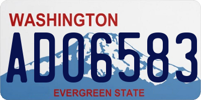 WA license plate ADO6583