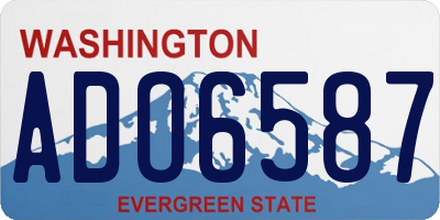 WA license plate ADO6587