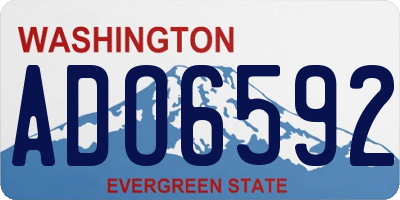 WA license plate ADO6592