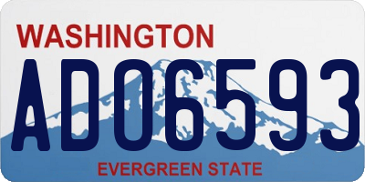 WA license plate ADO6593