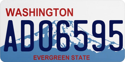WA license plate ADO6595