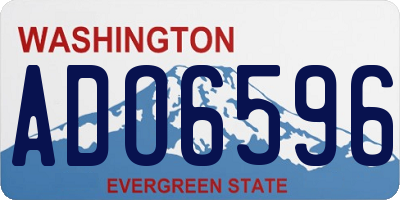 WA license plate ADO6596