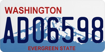 WA license plate ADO6598
