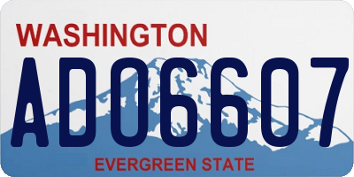 WA license plate ADO6607