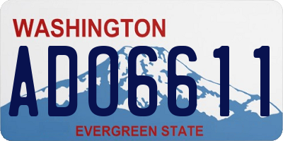 WA license plate ADO6611