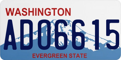 WA license plate ADO6615