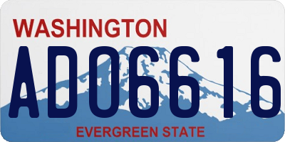 WA license plate ADO6616