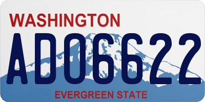 WA license plate ADO6622