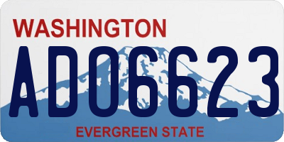 WA license plate ADO6623