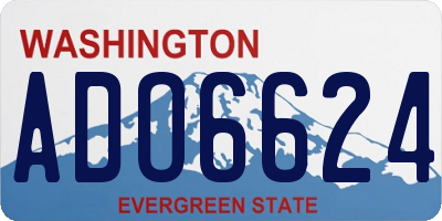 WA license plate ADO6624