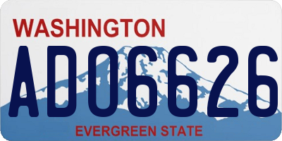 WA license plate ADO6626