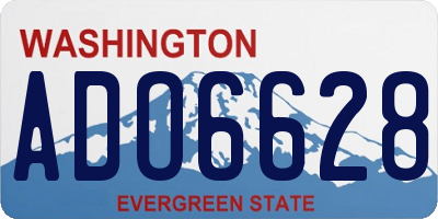 WA license plate ADO6628
