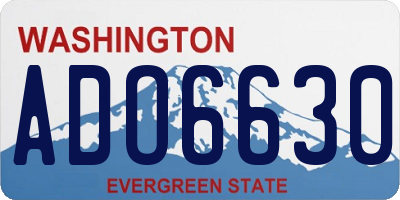 WA license plate ADO6630