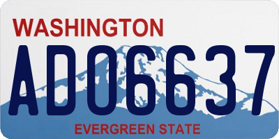 WA license plate ADO6637