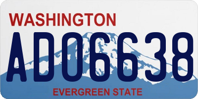 WA license plate ADO6638
