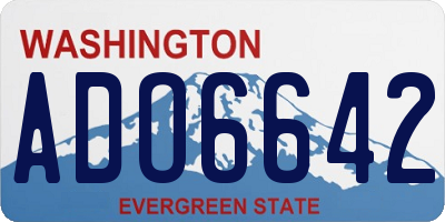 WA license plate ADO6642