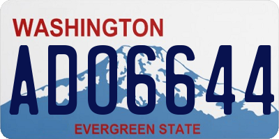 WA license plate ADO6644