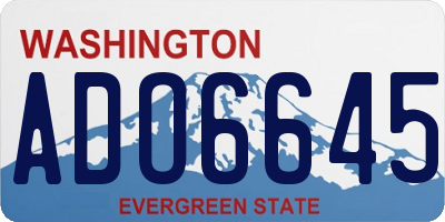 WA license plate ADO6645