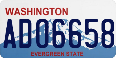 WA license plate ADO6658