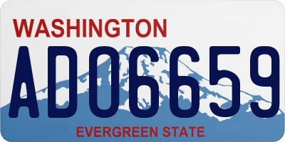 WA license plate ADO6659