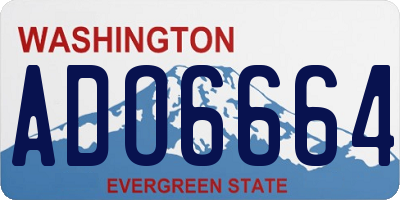 WA license plate ADO6664