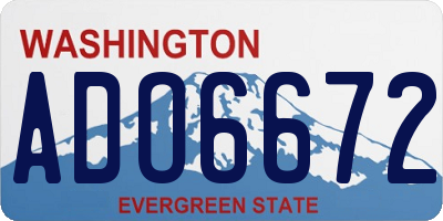 WA license plate ADO6672