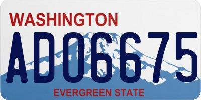 WA license plate ADO6675