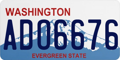 WA license plate ADO6676