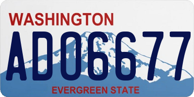 WA license plate ADO6677