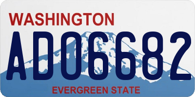 WA license plate ADO6682