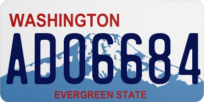 WA license plate ADO6684