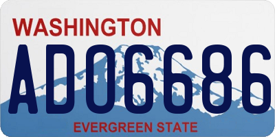 WA license plate ADO6686