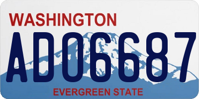 WA license plate ADO6687
