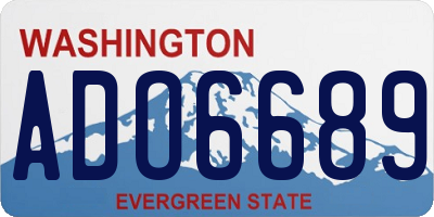 WA license plate ADO6689