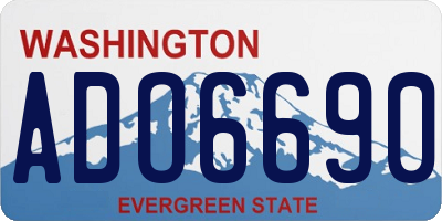 WA license plate ADO6690