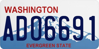 WA license plate ADO6691