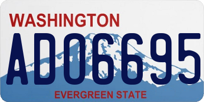 WA license plate ADO6695