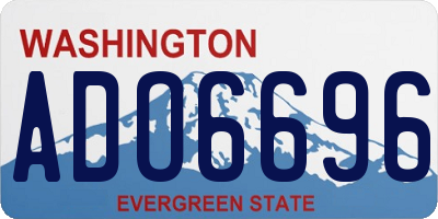 WA license plate ADO6696
