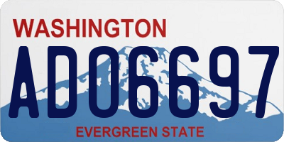 WA license plate ADO6697