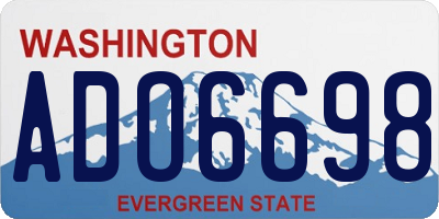 WA license plate ADO6698