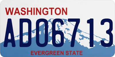 WA license plate ADO6713