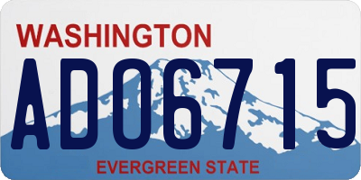 WA license plate ADO6715