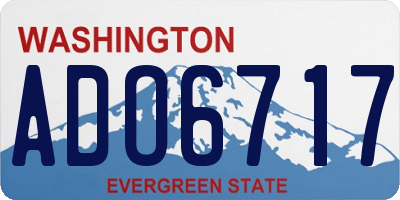 WA license plate ADO6717