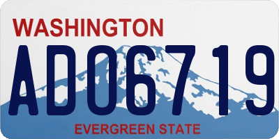 WA license plate ADO6719