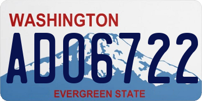 WA license plate ADO6722