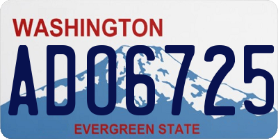 WA license plate ADO6725