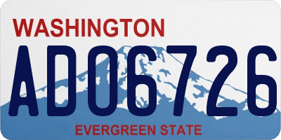 WA license plate ADO6726